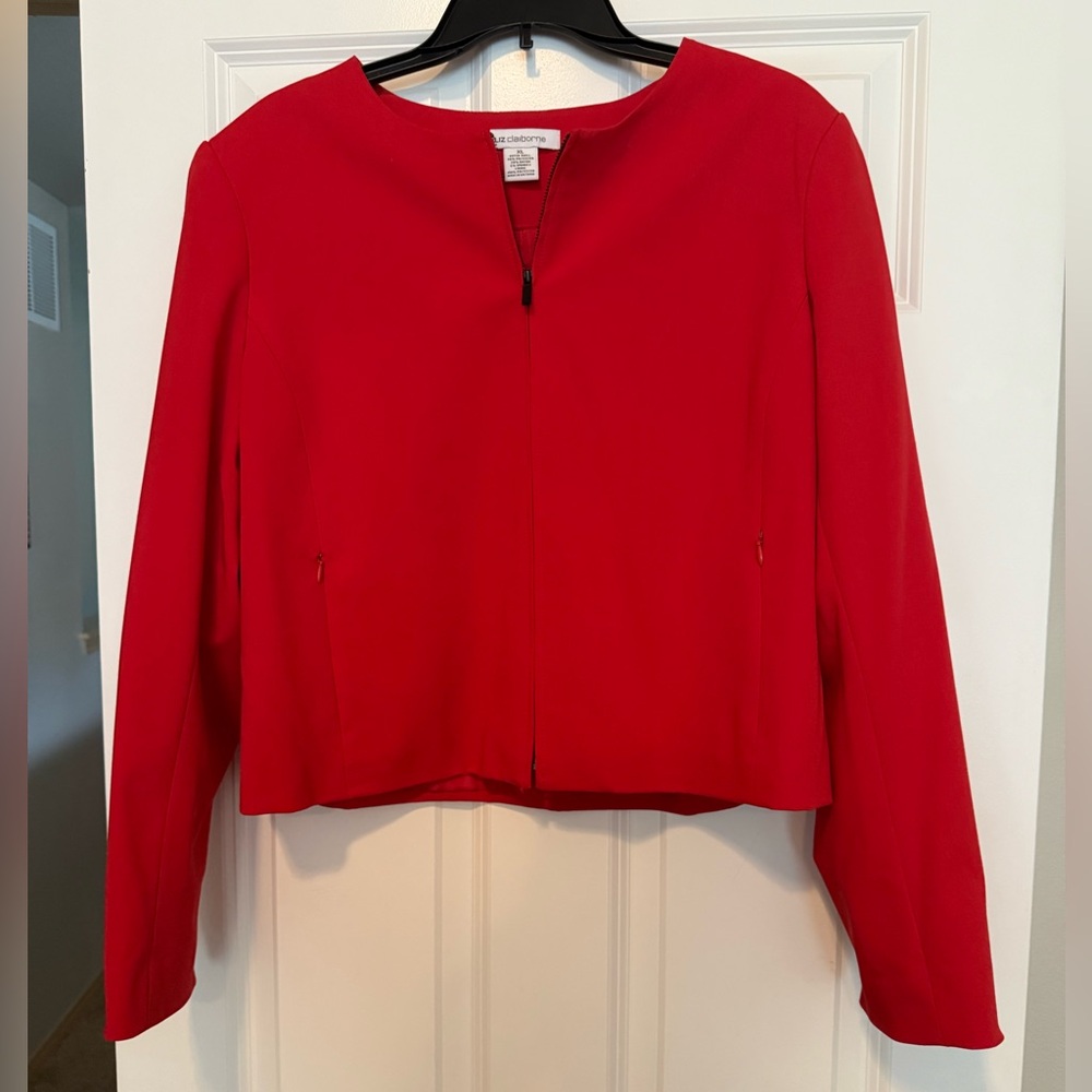 Liz Claiborne Vibrant Red Blazer